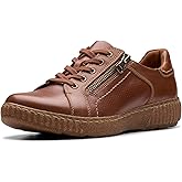 Clarks Women's Caroline Janna Leather Side Zip Fashion Sneaker