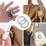 Yolev 16Pcs Trigger Round Carabiner Clips Silver O Ring Keyrings Buckles view 4