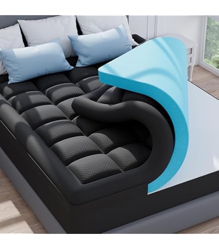 Extra Soft Pillow Top Topper XIECUVA Dual Layer 3 Inch Memory Foam Mattress Topper Twin, 2 Inch Cooling Gel Memory Foam Plus 1 Inch Pillow Top Cover Vacuum Packed Topper