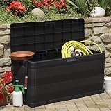 Olsen Smith Toomax 280L Garden Storage Box Bench Shed Chest Black Indoor Outdoor view 4