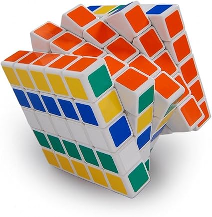 Toy Arena Presents All in one Trendy High Stability Speed and Smooth Stickerless Magic Puzzle Rubiks Cube (5x5 White Base)
