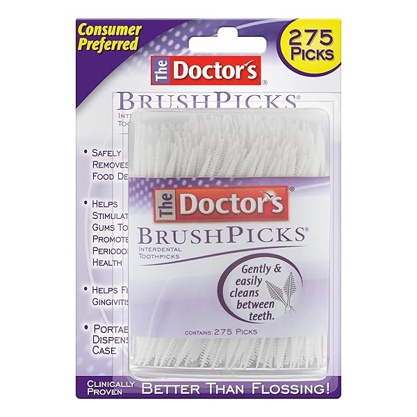THE DOCTOR’S BRUSHPICKS INTERDENTAL TOOTHPICKS, 275 PICKS