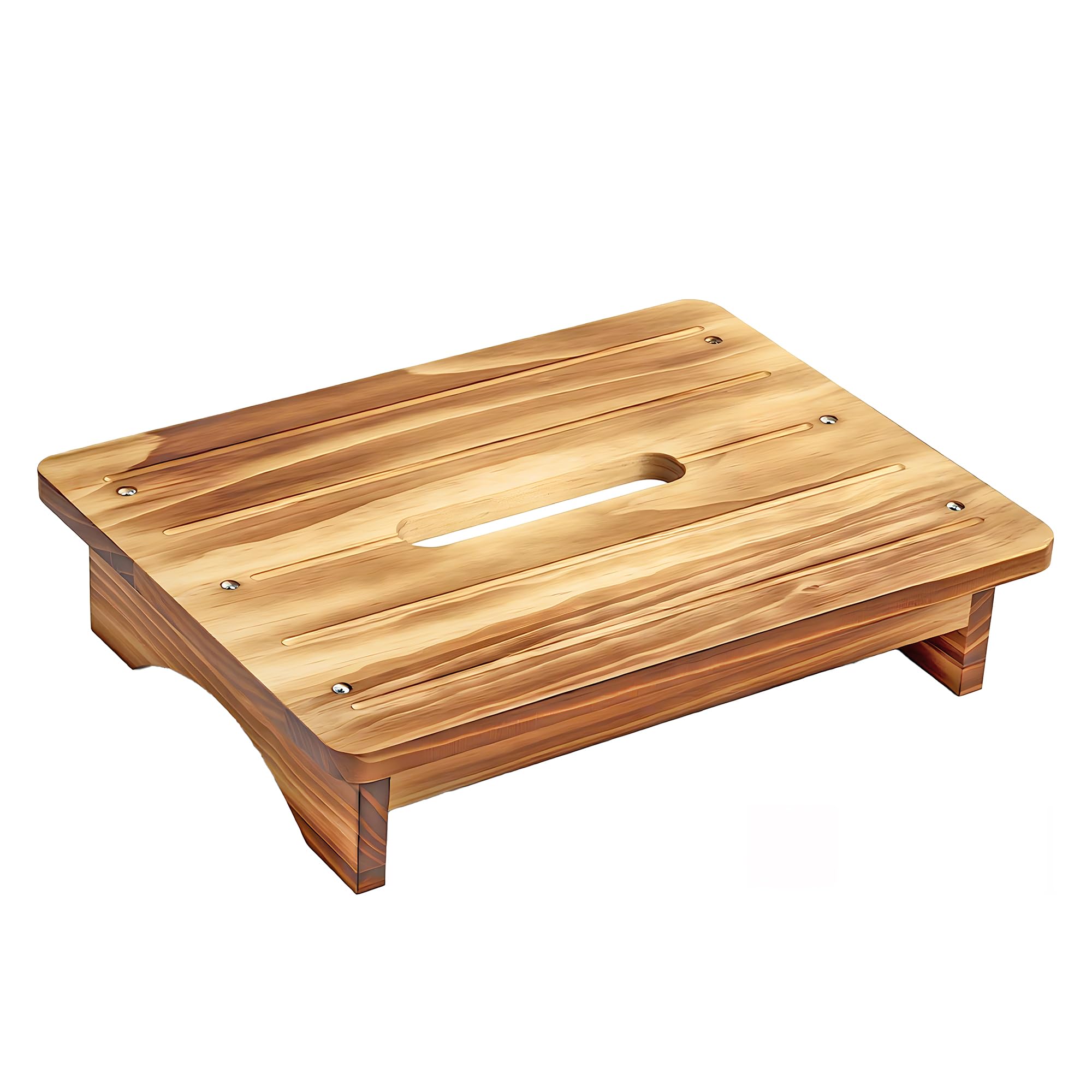 Photo 1 of Wooden Step Stool for Adults, 3.5" Portable Wood Step for Kids, Heavy Duty One Step Bedside Stool with 550 Lbs Load Capacity, Non-Slip White Foot Stool for Kitchen Bathroom