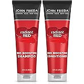 John Frieda Radiant Red Shampoo & Conditioner Bundle, Enhancing Shampoo & Conditioner, Helps Enhance Shades, with Pomegranate and Vitamin E