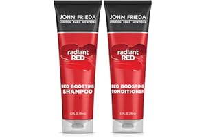 John Frieda Radiant Red Shampoo & Conditioner Bundle, Enhancing Shampoo & Conditioner, Helps Enhance Shades, with Pomegranate and Vitamin E
