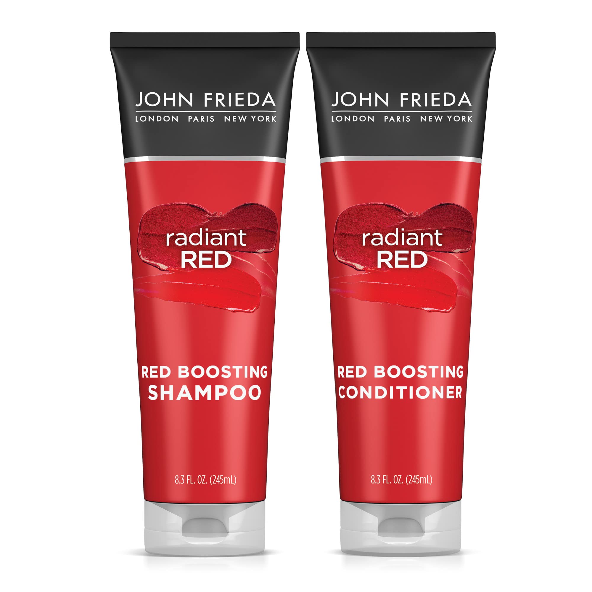 John Frieda Red Enhancing Shampoo & Conditioner Bundle, Radiant Red Hair Care for Redheads, Helps Enhance Shades, Pomegranate & Vitamin E