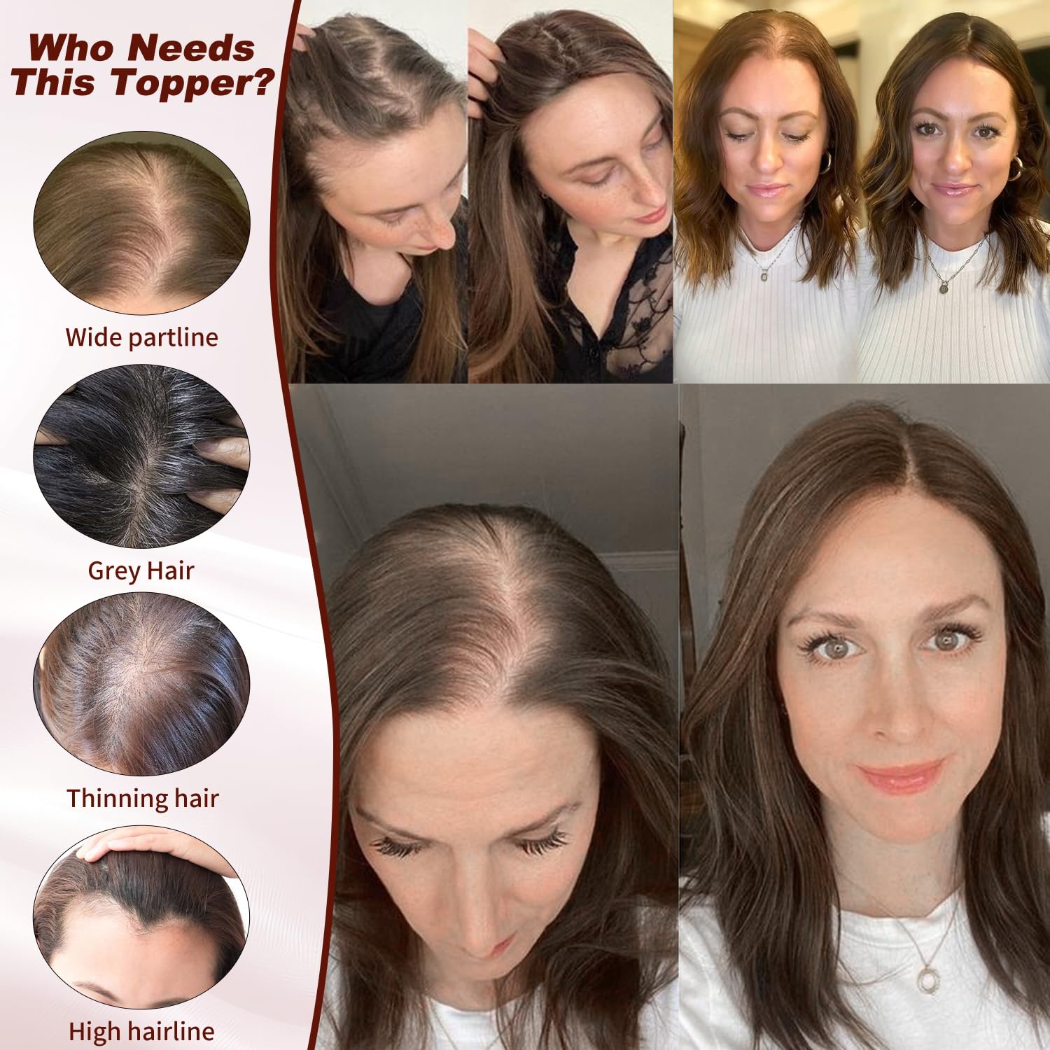 Condition photo showing New/Like New for blonde women human hair toppers 100% remy human toppers for thin hair remy hairs pieces 14inch 4 clips in hairs pieces for women breathable swiss base with babyhair golden wheat blonde #10/16