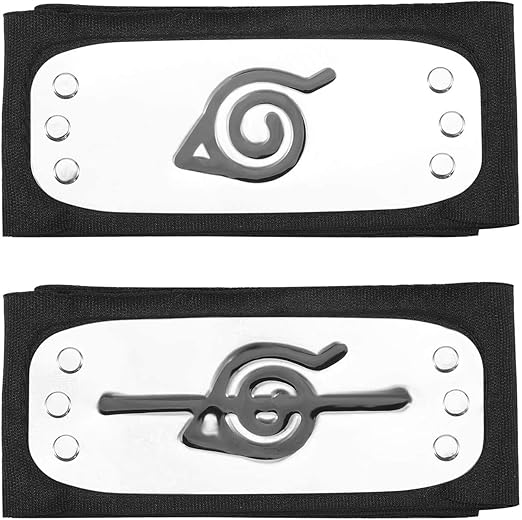 HiCollie 2 Pack Naruto Leaf Village Headband and Anti Leaf Village