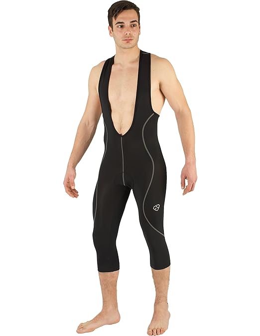 title=Deportes Hera- Salopette corta 3/4 con bretelle, per ciclismo