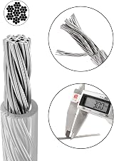 TooTaci 3mm Wire Rope Kit 100M PVC Coated Stainless Steel Cable M3 Thimbles view 2
