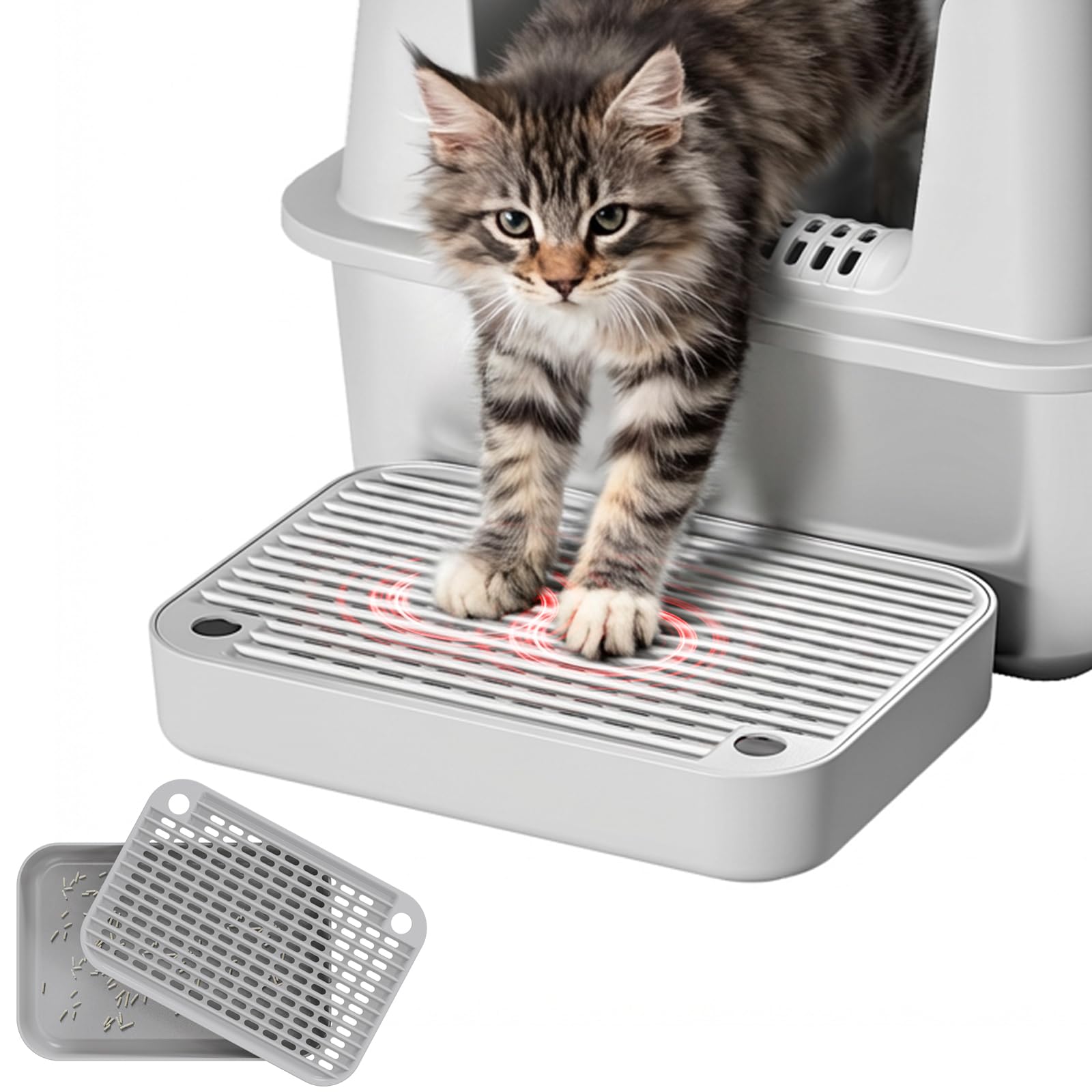 Cat Litter Box Step Ramp with Filter Function, Cat Step Pedal Stool for ...