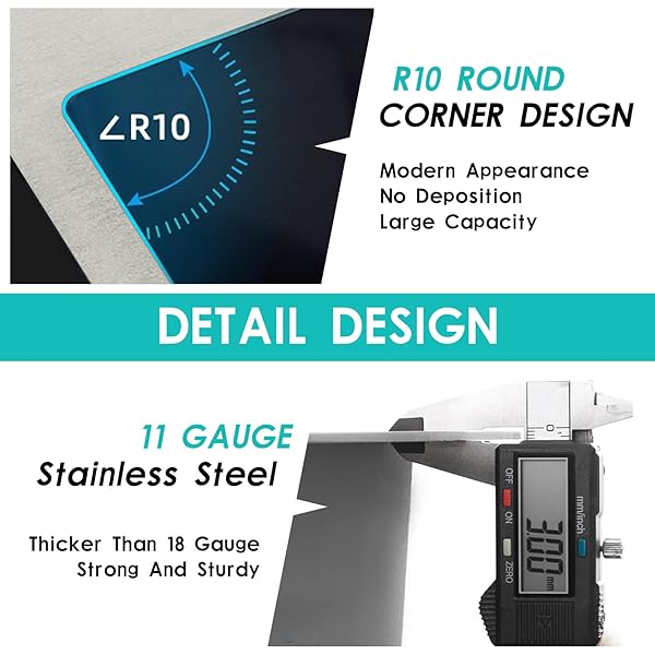 KITCHEN SINK, STAINLESS STEEL 27 X 22 INCH DROP IN KITCHEN SINK SINGLE BOWL TOP MOUNT KITCHEN SINK SET – SILICONE MAT AND DRAIN ASSEMBLY FOR MODERN KITCHEN STYLISH AND FUNCTIONAL
