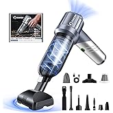 Saker Car Vacuum Portable Cordless, Foldable Mini Handheld Vacuum Cordless and Air Duster 17000PA High Power Vacuum Cleaners for Home,Cars,Office Cleaning HL133 Silver