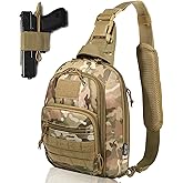 DBTAC Tactical Sling Bag | 8L Military Shoulder Chest Pack for Full Size Concealed Carry, Range, Travel, Outdoor Sports | Range, Travel, Outdoor Sports, Military