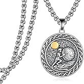 Yorionke Sisyphus Necklace Sterling Silver Sisyphus Pendant Greek Mythology Jewelry Religious Gifts for Men Women