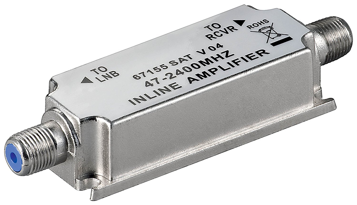 Goobay 67155 SAT/Bk-Inline Amplifier, 47 Mhz - 2400 Mhz