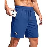 G Gradual Men's Athletic Running Shorts with Zipper Pockets Quick Dry 7"/ 5"/ 9" Workout Gym Shorts for Basketball Hiking