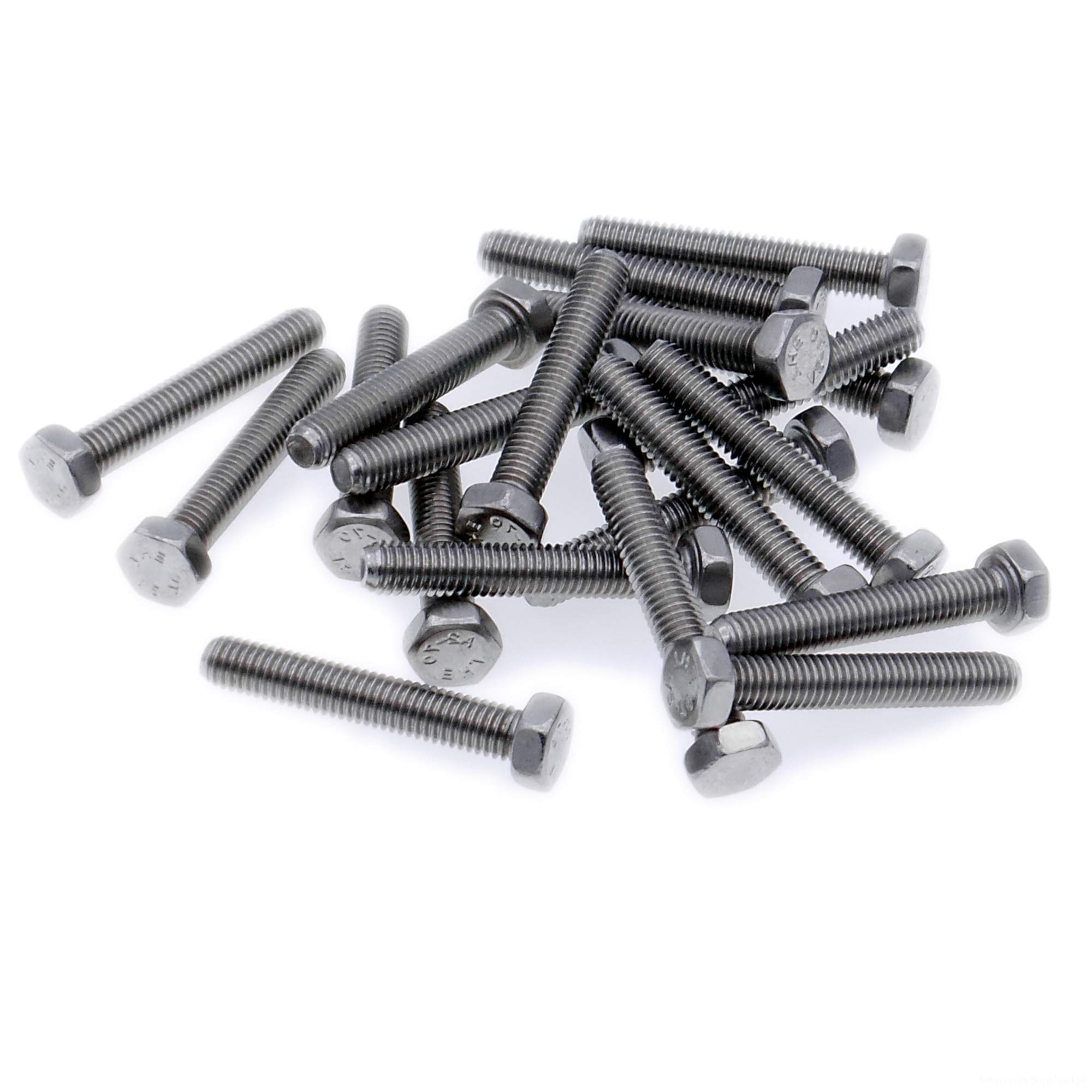 M5 (5mm x 60mm) Hex Bolt (Fully Threaded Setscrew) - Stainless Steel (A2) (Pack of 20)
