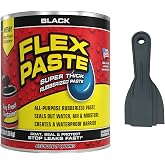 Flex Seal Flex Paste 3lb (Black) Tub with Allway Tools Putty Knives 3-Pack (1.5/2/3-Inch) (2 Items)