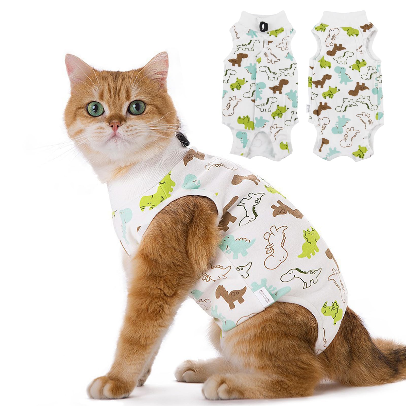Cat Professional Recovery Suit，Body Suits for Abdominal Wounds or Skin Diseases，E-Collar Alternative for Cats, Onesie Cat Clothes After Surgery Collar & Cone Alternative