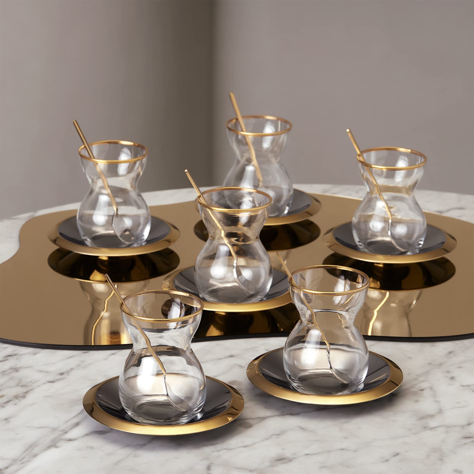 KARACA Tea Set, Gold, Standard Size