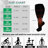 Dzpuhuojz 3 Pairs Plus Size Compression Socks 20-30 mmHg Wide Calf 3XL view 2