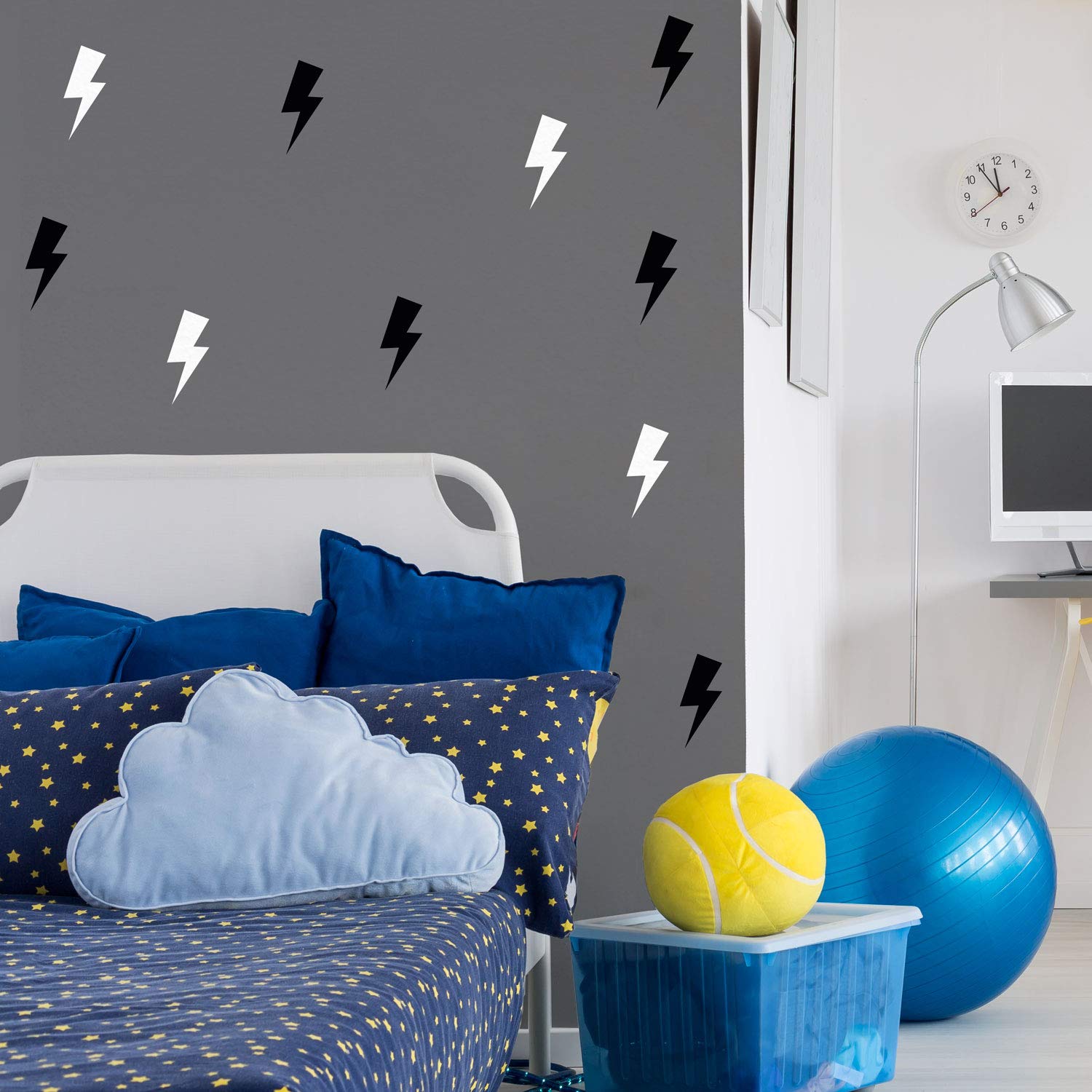 Lightning bolt wall stickers | Lots of colours options available | Perfect for a baby's nursery or child's bedroom