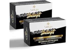 SANTEGRA 30,000 MG Shilajit Tablets, 100% Shilajit Pure Tablets 120 Counts - Shilajit Himalayan Organic Rich in Fulvic Acid & 85+ Trace Minerals, Shilajit Resin Supplement for Energy & Immune System
