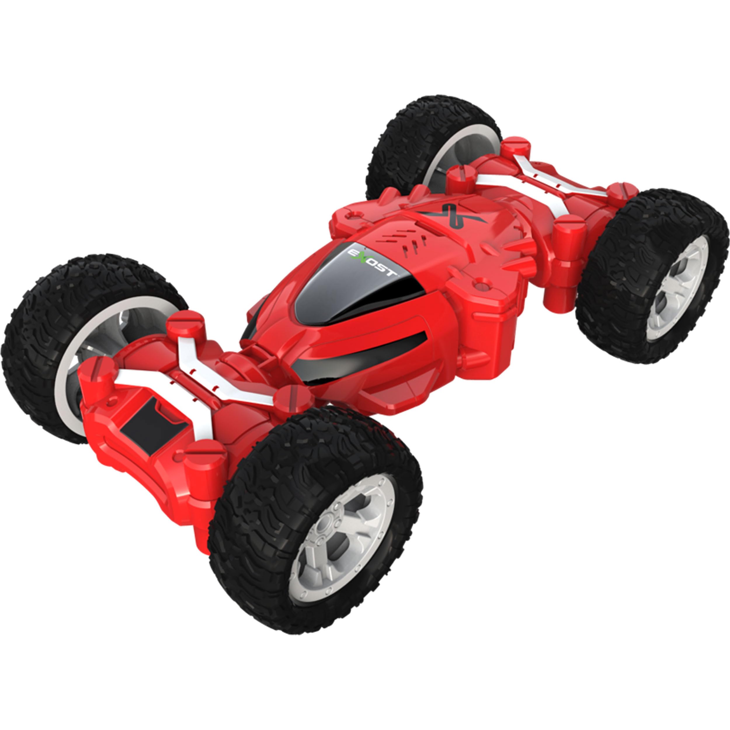 Exost RC 20259 Mini Revolt by Silverlit, Remote Controlled Car, 2 Modes: 4x4 or Racer, 2.4 GHz, 12 km/h, Range 25 m, Scale 1:18, Red, from 5 Years