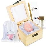 Sacred Weapon GIA Certified Kegel Exerciser for Women &mdash; Nephrite Jade, Obsidian &amp; Rose Quartz Crystal Eggs | Pelvic Floor Weights | Menopause, Postpartum &amp; Prolapse Support | Drilled with String (Rose Quartz - Pack of 1)