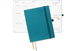 POPRUN Planner 2026-2027, 6.5'' x 8.5'', Academic Year Agenda (July 2026 - June 2027) with Hourly Time Slots, Weekly and Mont