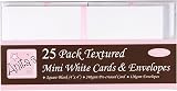 Anita's Plain Blank Cards & Envelopes 4 x 4 White Pack 25