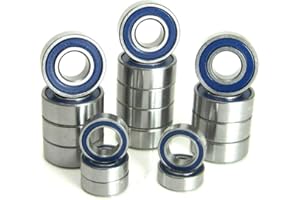 TRB RC Tamiya Hotshot Precision Bearing Kit (18) Blue Rubber Sealed