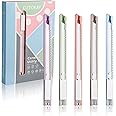 CUTOKAY Ceramic Box Cutter Utility Knife Ceramic Blades Finger Safe Paper Knives Retractable Craft Cutter Friendly Cutters for Foam Cardboard Cutting Auto-Lock clip [5-Pack]