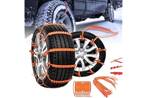 YILIA Reusable Anti Snow Chains, 2025 Upgrade Portable Snow Tire Chains, Winter Tire Wheel Chains for Pickup Trucks & SUV, Emergency Snow Plastic Non-Slip Cable Tie for Winter Driving & Muddy Road (10)