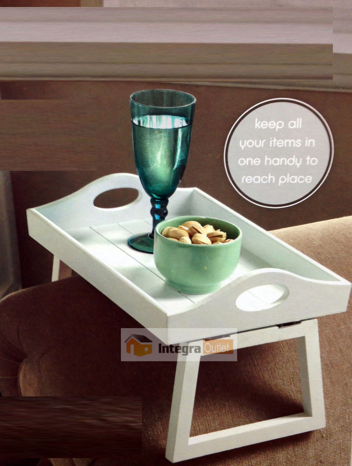 dy&dx White Wooden Armchair Tray