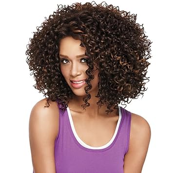 Amazon Com Alan Hair Kinky Curly Wigs For Women Dark Brown Beauty