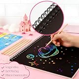 Winstico Scratch Art Paper Set 2 Books 5 Styluses 4 Templates Art Kit for Kids view 4