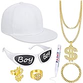 Dreamtop Hip Hop Costume Accessories kit - 80s 90s Hip Hop Fancy Dress Accessories Raper Costume
