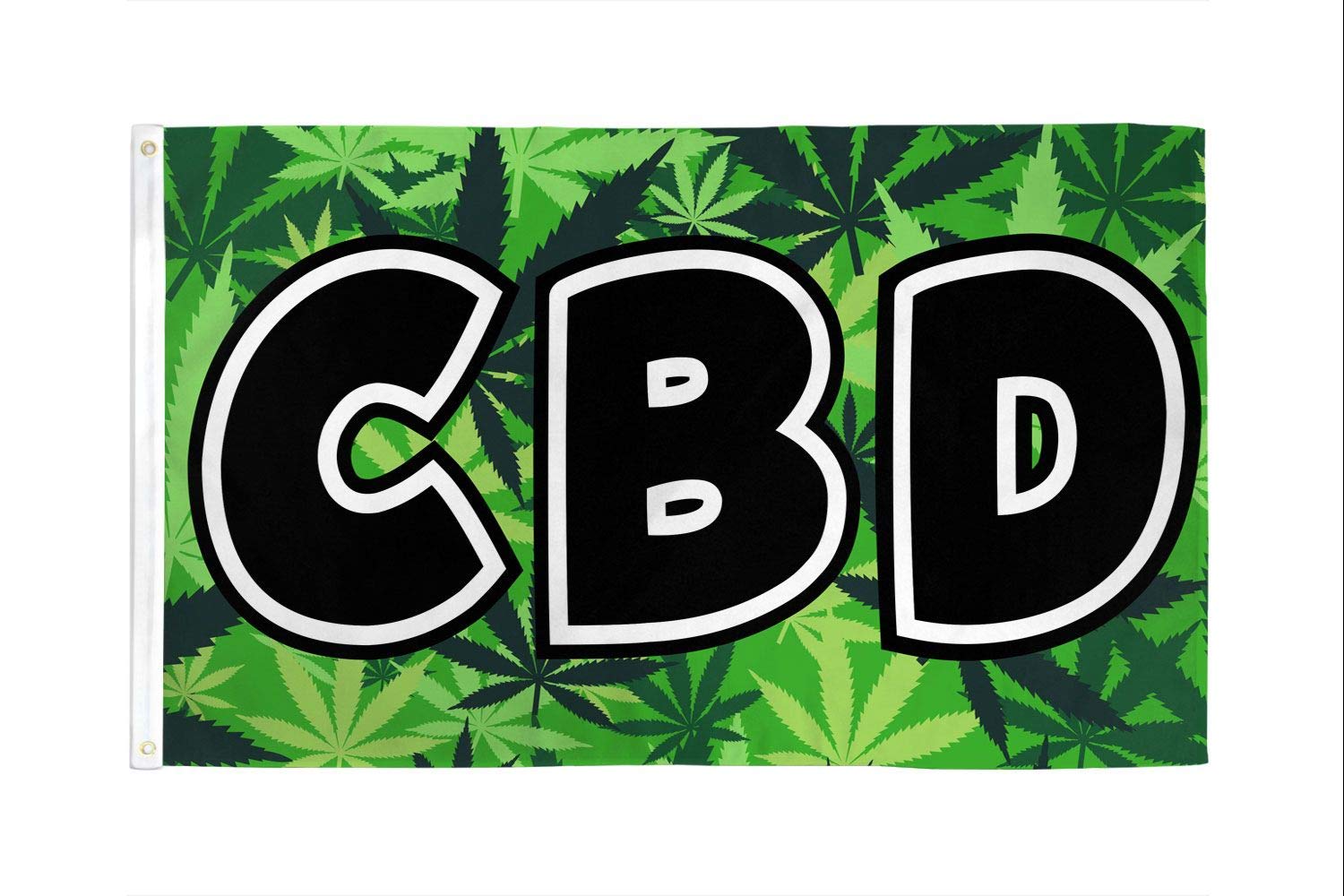 AZ FLAG - Cbd Flag - 3x5 Ft - 100D Polyester Cannabidiol Banner with Two Metal Grommets - Fade Resistant - Vivid Colors - 3' x 5' Feet - 150x90 Cm