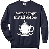 Linux Sudo Apt-Get Install Coffee Linux Comfort Colors Adult Sweatshirt