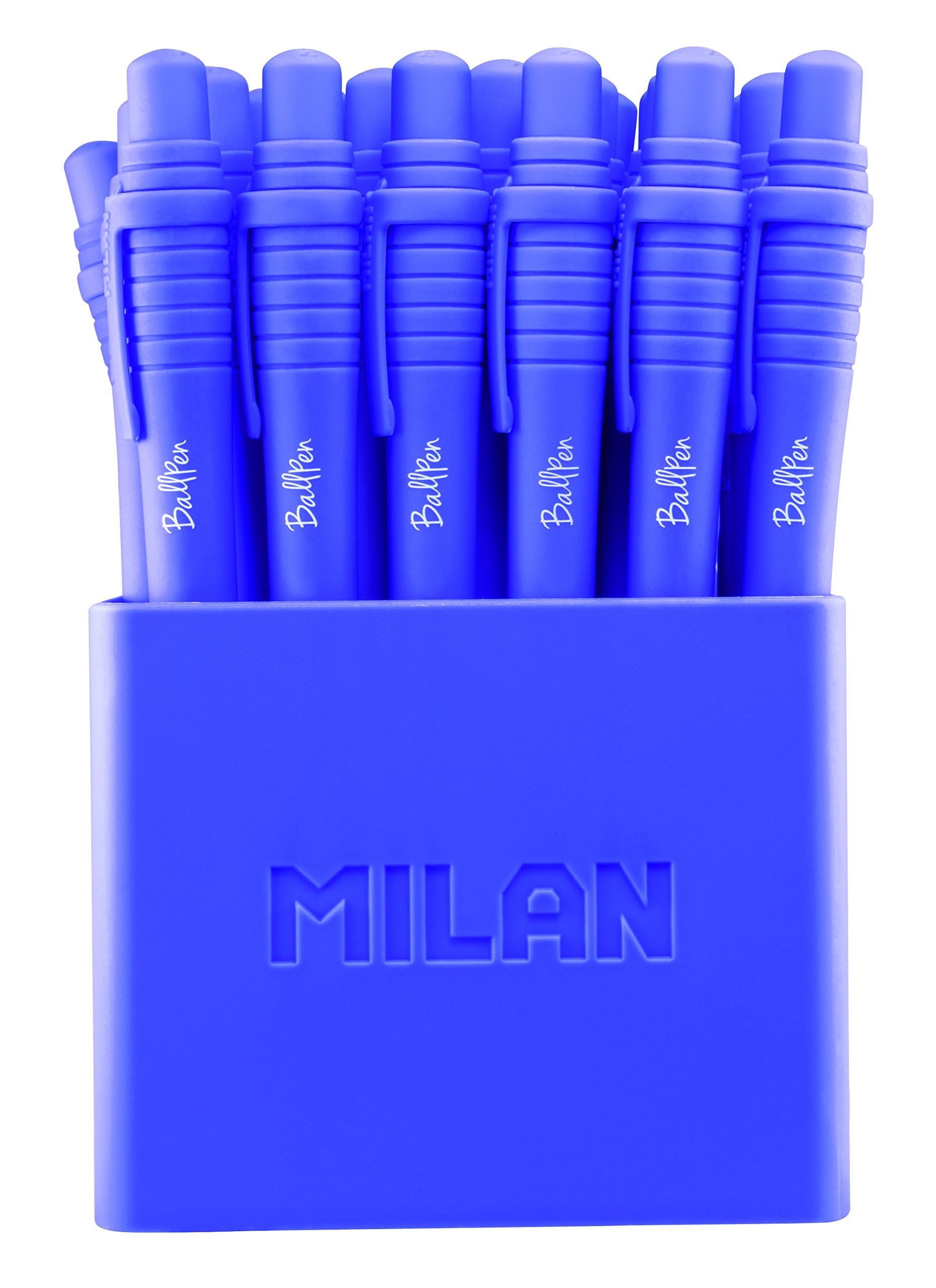 Milan A.C Bote 40 bolígrafos Mini P1 Touch azules, white