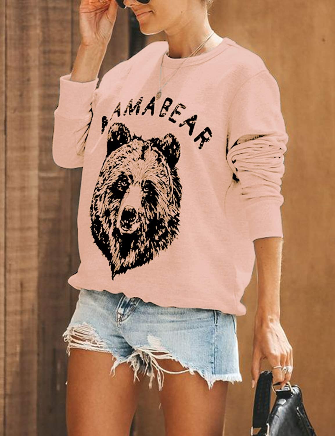 Blooming Jelly Women's Cute Long Sleeve Top Loose Mama Bear Crewneck Pullover Sweatshirt at  Women’s Clothing store