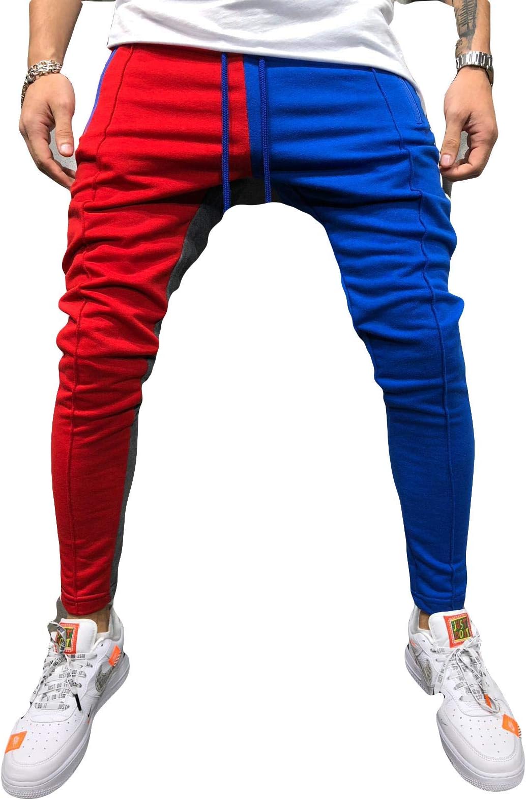 FCYOSO Mens Hiphop Dance Jogger Tracksuit Bottoms Running Trousers