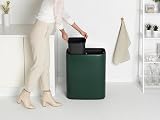 Brabantia Bo Touch Bin 2 x 30L Pine Green Soft-Touch Dual Compartment view 6