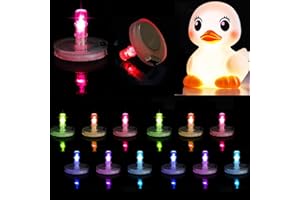 AKLOZYX 12Pcs Light Up Duck Plug, 16 Luminous Modes Rubber Duck Mount, Led Light Rubber Duck Holder for Jeep Dash and Fixed Display,Gift for Jeep Lover Interior (Excluding Rubber Duck) (Transparent 12PCS)
