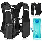 Hydration Backpack with 2L Water Bladder, Lightweight Running Vest for Women Men, Adjustable Straps, Multi-Pocket Water backpack, Breathable Running Vest for Hiking, Cycling, Climbing, Camping, Biking