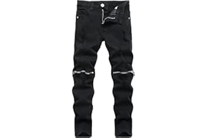 Ginsiom Boy's Ripped Stretch Distressed Slim Fit Jeans Skinny Fashion Denim Pants