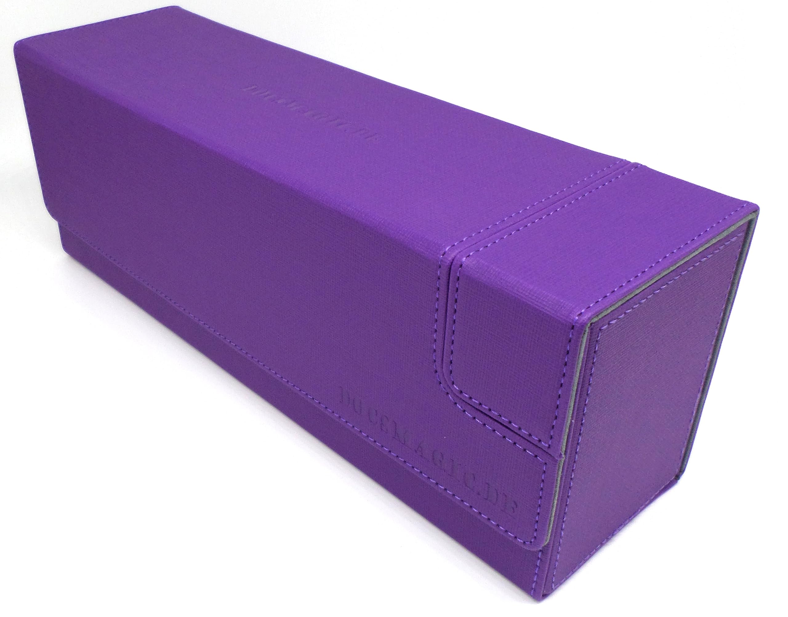 docsmagic.de Premium Magnetic Tray Long Box Purple Medium - Card Deck Storage — image 1