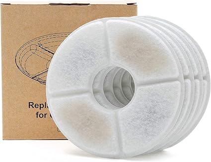 Nicrew Filtres Pour Fontaine à Chat Chien Filtres De Remplacement Filtre De Rechange Seulement Compatible Fontaine à Eau Pour Chat Chien Lot De 4